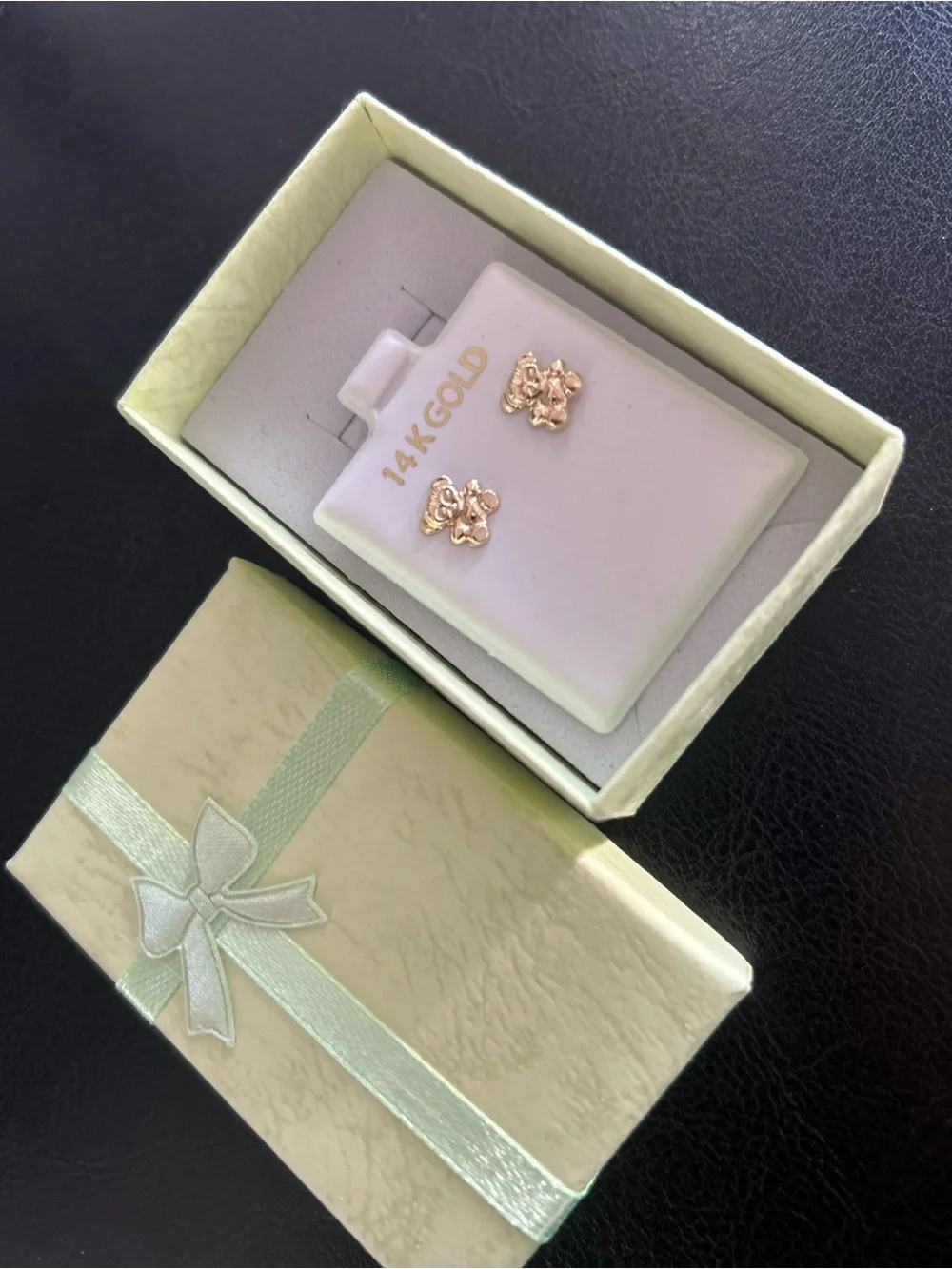 14K Gold Teddy Bear Stud Earrings🧸